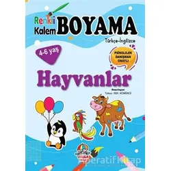 Renkli Kalem Boyama / Hayvanlar - Türkan Ada Kömürcü - Yağmur Çocuk