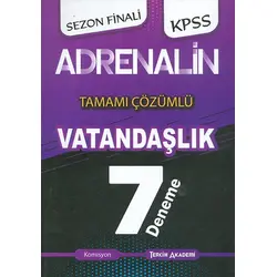 Tercih Akademi 2020 KPSS Adrenalin Sezon Finali Vatandaşlık Çözümlü 7 Deneme