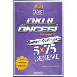2021 ÖABT Okul Öncesi Çözümlü 5x75 Deneme Tercih Akademi