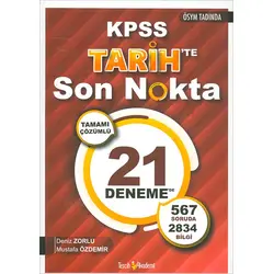 2022 KPSS Tarihte Son Nokta 21 Çözümlü Deneme Tercih Akademi