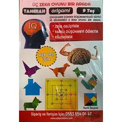 Üç Zeka Oyunu - Tangram, Origami, 9 Taş - Zekiçocuk Eğitici Kitaplar