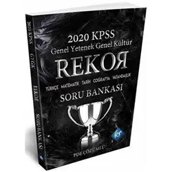 2020 KPSS Rekor Genel Yetenek Genel Kültür Tüm Dersler Soru Bankası KR Akademi