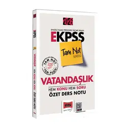 Yargı Yayınları 2026 E-KPSS Tam Not Serisi Vatandaşlık Hem Konu Hem Soru Özet Ders Notu