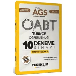 2025 MEB AGS ÖABT Türkçe Öğretmenliği Tamamı Çözümlü 10 Deneme Sınavı - Yediiklim Yayınları