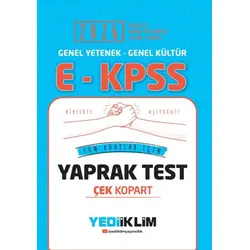 2026 E-KPSS GY-K Tüm Adaylar İçin Çek Kopart Yaprak Test
