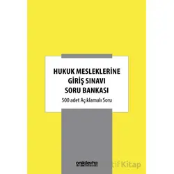 Hukuk Mesleklerine Giriş Sınavı Soru Bankası - Kolektif - On İki Levha Yayınları