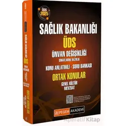 2025 ÜDS Sağlık Bakanlığı Ünvan Değişikliği Sınavlarına Hazırlık Konu Anlatımlı Soru Bankası Ortak K
