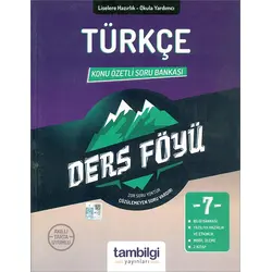 7.Sınıf Türkçe Konu Özetli Soru Bankası (Kampanyalı) Tambilgi Yayınları
