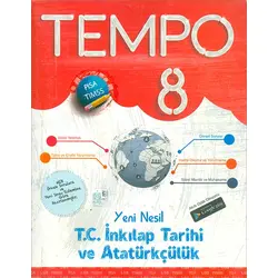 8.Sınıf T. C. İnkılap Tarihi ve Atatürkçülük Yeni Nesil Tempo (Kampanyalı) Kırmızı Beyaz Yayınları