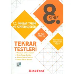 8.Sınıf İnkilap Tarihi Tekrar Testleri (Kampanyalı) BlokTest