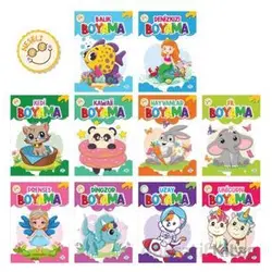 Neşeli Boyama Seti (10 Kitap) Dokuz Çocuk