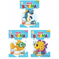 Balık Boyama Seti (3 Kitap) Dokuz Çocuk