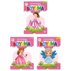 Prenses Boyama Kitabı (3 Kitap) Dokuz Çocuk