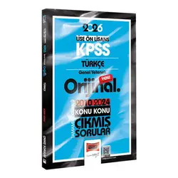 2026 KPSS Lise-Önlisans Türkçe Orijinal 2010-2024 Konu Konu Çıkmış Sorular Yargı Yayınevi