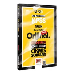 2026 KPSS Lise-Önlisans Tarih Orijinal 2010-2024 Konu Konu Çıkmış Sorular Yargı Yayınevi