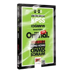 2026 KPSS Lise-Önlisans Coğrafya Orijinal 2010-2024 Konu Konu Çıkmış Sorular Yargı Yayınevi