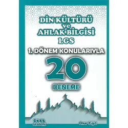 8.Sınıf 1.Dönem Din Kültürü 20 Deneme (Kampanyalı) DKAB Akademi