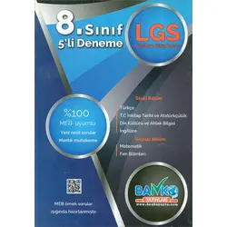 8.Sınıf LGS 5li Deneme (Kampanyalı) Banko Plus Yayınları