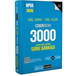 2026 KPSS Ezberbozan 3000 Tamamı Video Çözümlü Soru Bankası Pegem Akademi