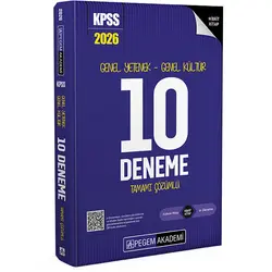 2026 KPSS Tamamı Çözümlü 10 Deneme Pegem Akademi