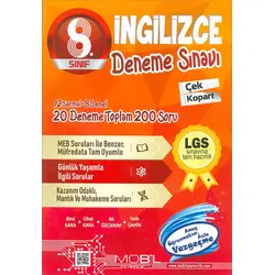 8.Sınıf İngilizce 20 li Çek Kopart Deneme Sınavı (Kampanyalı) Mobil Yayıncılık