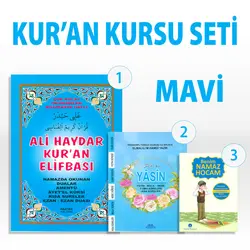 Kur’an Kursu Seti - Mavi (Elifba - Namaz Hocası - Yasin) Haktan Yayınları