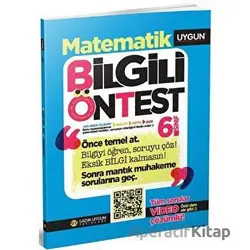 6.Sınıf Bilgili Ön Test Matematik (Kampanyalı) Sadık Uygun