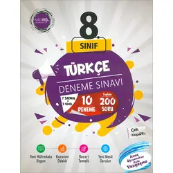 8.Sınıf Türkçe Deneme Sınavı (Kampanyalı) Mobil Yayıncılık