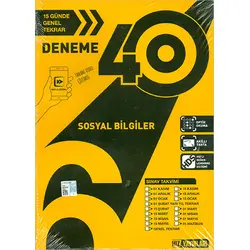 6.Sınıf 40lı Sosyal Bilgiler Deneme Hız Yayınları