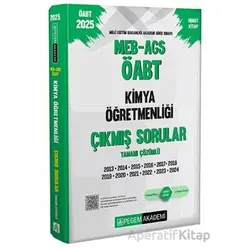 2025 MEB-AGS-ÖABT Kimya Öğretmenliği Tamamı Çözümlü Çıkmış Sorular