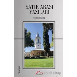 Satır Arası Yazıları - Recep Şen - Kırmızı Çatı Yayınları