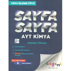AYT Kimya Sayfa Sayfa Ders İşleme Föyü Tammat Yayıncılık