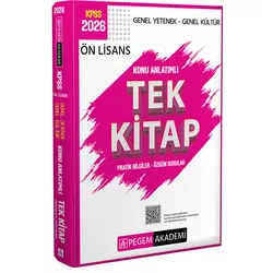 Pegem 2026 KPSS Genel Yetenek Genel Kültür Ön Lisans Konu Anlatımlı Tek Kitap
