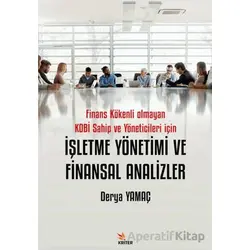 İşletme Yönetimi ve Finans Analizleri - Derya Yamaç - Kriter Yayınları