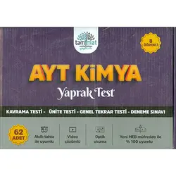 AYT Kimya Yaprak Test (8 Öğrenci) Tammat Yayıncılık