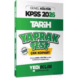 2026 KPSS - AGS Genel Kültür Tarih Çek Kopart Yaprak Test - Yediiklim Yayınları