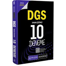 Pegem 2026 DGS Tamamı Çözümlü 10 Deneme