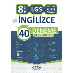 8.Sınıf LGS İngilizce 40 Deneme (Kampanyalı) Azza Yayıncılık