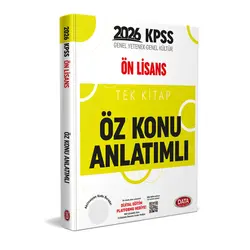 2026 KPSS Ön Lisans Tek Kitap Öz Konu Anlatımlı Data Yayınları