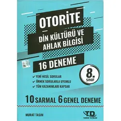 8.Sınıf Din Kültürü Otorite 12 Deneme Tandem Yayınları