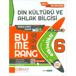6.Sınıf Din Kültürü ve Ahlak Bilgisi Etkinlikli Akıllı Defter (Kampanyalı) Günay Yayınları