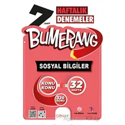 7. Sınıf Bumerang 32 Haftalık Sosyal Bilgiler Denemeleri (Kampanyalı) Günay Yayınları