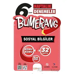 6. Sınıf Bumerang 32 Haftalık Sosyal Bilgiler Denemeleri (Kampanyalı) Günay Yayınları