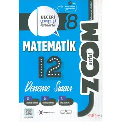 8. Sınıf Matematik Zoom Serisi 12 li Branş Denemeler (Kampanyalı) Günay Yayınları