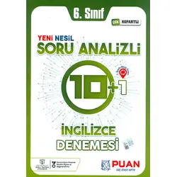 6.Sınıf İngilizce Soru Analizli 10+1 Deneme Puan Yayınları