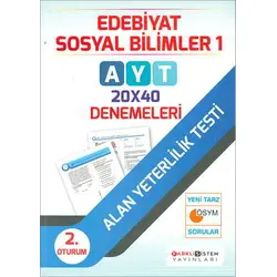 AYT Edebiyat - Sosyal Bilimler 1 Denemeleri (Kampanyalı) Farklı Sistem