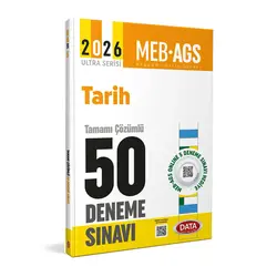 2026 AGS Tarih Tamamı Çözümlü 50 Deneme Sınavı Data Yayınları