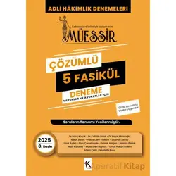 Müessir Adli Hakimlik Denemeleri - 2025 Çözümlü 5 Deneme - Kolektif - Kuram Kitap