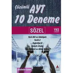 Delta Kültür YKS AYT 2.Oturum Sözel Çözümlü 10 Deneme
