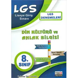 Tekiz 8.Sınıf LGS Din Kültürü ve Ahlak Bilgisi Denemeleri